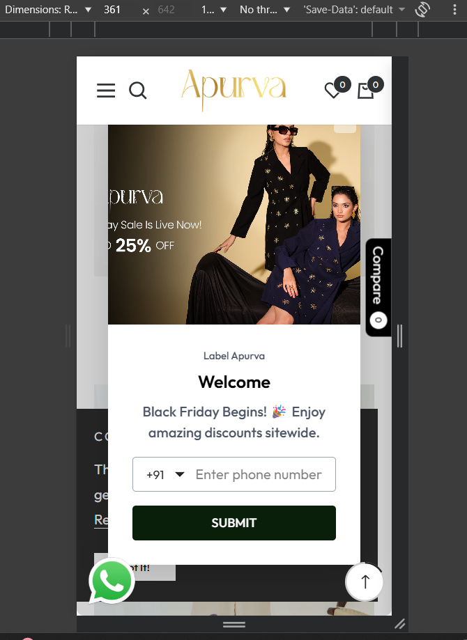 Apurva Label popup image cropping on mobile, before the fix